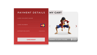 Checkout Form (DailyUI) app dailyui design figures one piece ui ux web