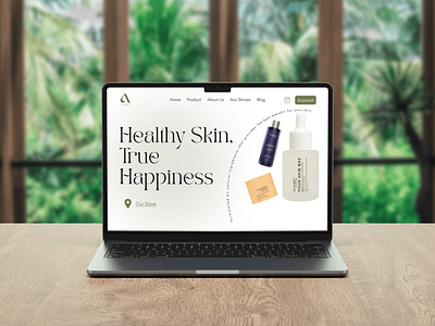 Redesign Avoskin Website app desktop graphic design ios skincare ui