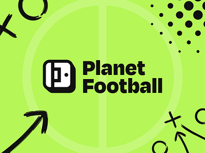 Planet Football Logo brand identity branding design football guidelines icon logo sports sports identity sports logo