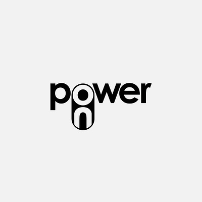 Power On logo branding design graphic design logo typography vector