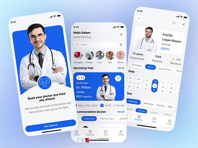 Doctor Appointment Mobile App Redesign animation app design appointment booking book appointment book doctor online booking app doctor app health insurance madical app madical booking app madical care medical service mental health online appointment online consultation app online doctor online healthcare patient app schedule