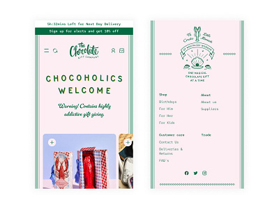 The Chocolate Gift company Shopify website design branding chocolate chocolate brand chocolate design logo mobile design shopify shopify store store design ui ui design