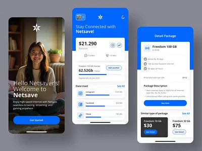 Netsave ~ Mobile Apps app branding design graphic design health illustration logo ui ux vector