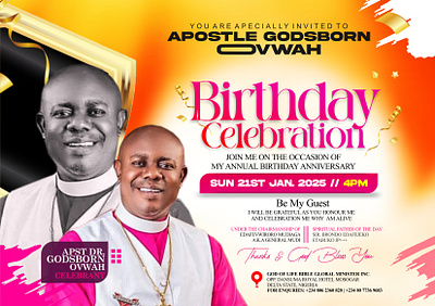 Church Birthday Design branding brithday church event graphic design pastor