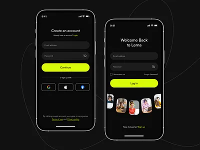 Log in : Sign up - Mobile App app change password create account design forgot password ios app login login design login form login page logout mobile mobile app register registration reset password sign in sign up ui user interface