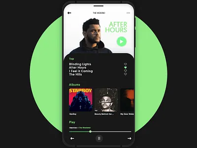 Music app design deezer design mobile mockup spotify typography ui ui design uiux ux uxdesign