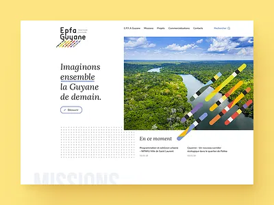 UI proposal for the public establishment of Guyana design guyana mission news ui website