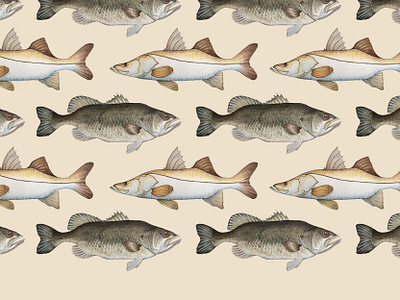 Fish pattern pattern watercolor
