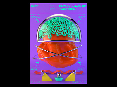 CB Design PC-029 3d abstract abstract art arnoldrender bold color brain c4d cinema4d colorful composition dailyposter designeveryday graphicdesign layout motivation poster postereveryday