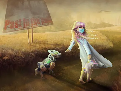The Amazing Adventures of Greta Thunberg in Greenland beasts character character design concept art digital 2d digital art fantasy greenland illustration keyframe portrait poster