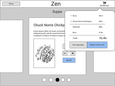 Zen - wireframe