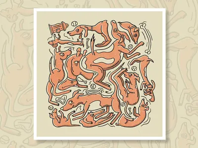 Dogs but differently animals dog dogs illustration ipadpro line art procreate