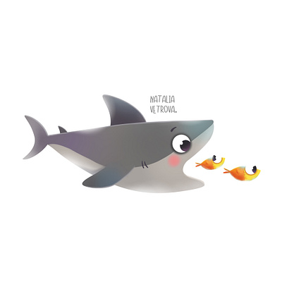 Shark adventure animal illustration cartoon illustration characterdesign childrenbook childrenillustration fish illustration kids book procreate sea shark