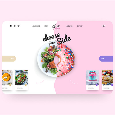 Book ov recipes app design ui ux web