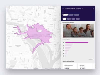 Map Segmentation Explorer app app design framer x map mapbox product design ui ux