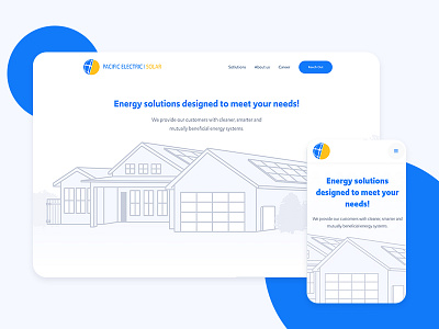 Pacific Solar desktop energy mobile solar solar panels ui ux webdesign website