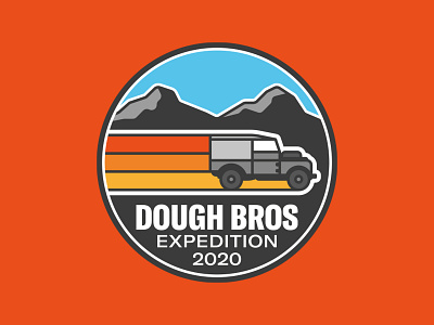 OFF ROAD EXPEDITION 4x4 badge baker bros brothers car classic colorado defender design dough land rover landrover logo mountain outdoor patch vector