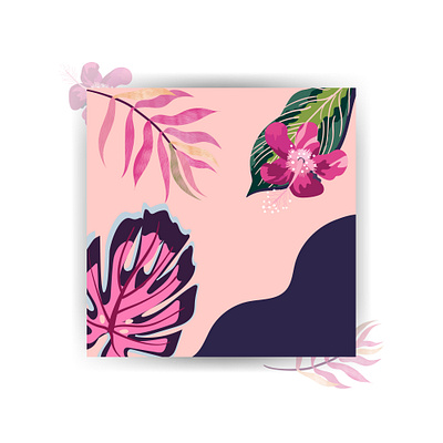 Tropical backgrounds backgrounds illustration tropical tropical flower tropical leaves vector