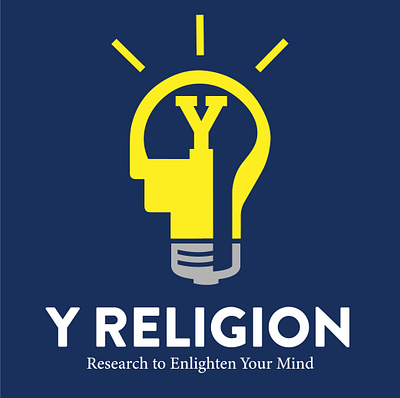 Y Religion Brand Project brand byu design flat head icon light logo religion typography