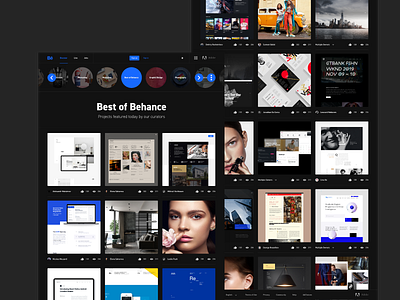 Behance Redesign Concept | Dark Mode - Full Project Coming Soon. design interaction interaction design ui uiux website