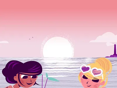 "I whale always love you." after effects animation beach beach party best friends friends love sand castle summer teenagers