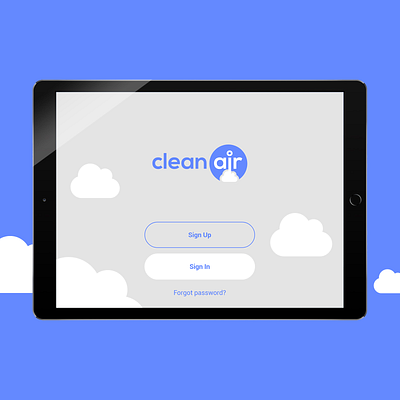 clean air app adobe adobexd air app design creative design app sketch ui ui design uiux ux xd