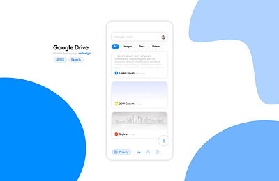 Google Drive - home redesign concept app app design concepts design flat minimal mobile ui ui uiux ux