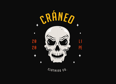 Cráneo Clothing Company art brand branding design icon identity illustrator logo skull vector