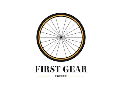 First Gear Coffee bike logo bikeshop coffee logo logodesign