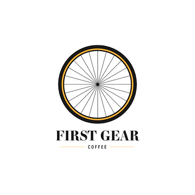 First Gear Coffee bike logo bikeshop coffee logo logodesign