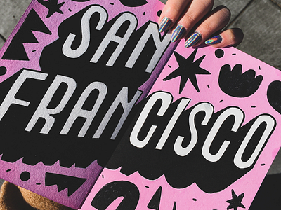 San Francisco california frisco goldengate handlettering journal journaling lettering moleskine pink posca poscapens sanfrancisco sf sketchbook traveler traveljournal travelling