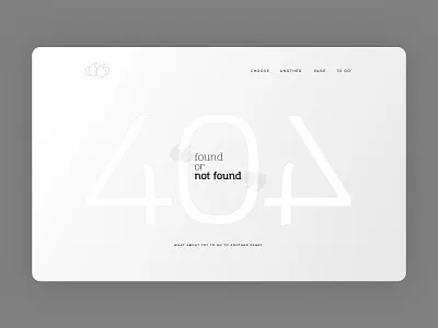 Not Found Page 404 page dribbbleweeklywarmup typography web design