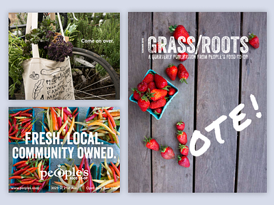 People's Food Co-op design food graphic design layout marketing collateral photography print design