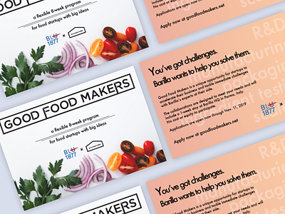 Good Food Makers design designs graphic design layout photography postcard print design
