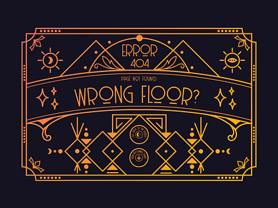 Wrong Floor? 1920s dribbbleweeklywarmup error 404 gradients arent dead linear geometric roaring 20s web design