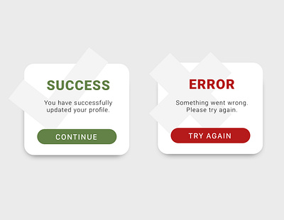 Daily UI Challenge #011 daily ui 011 dailyui dailyui 011 dailyui011 dailyuichallenge error flashmessage flashmessageui success successmessage uidesign uiinspiration