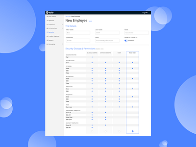 Permissions for SPIDR Tech admin admin panel layout permissions security settings