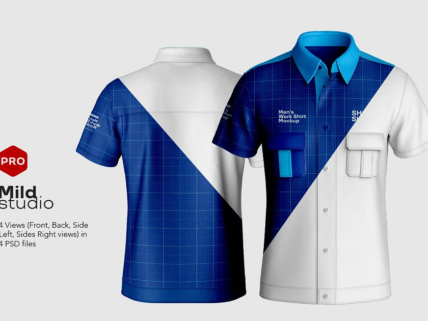 Men's Workshirt Mockup by Milddesign Studio on Dribbble