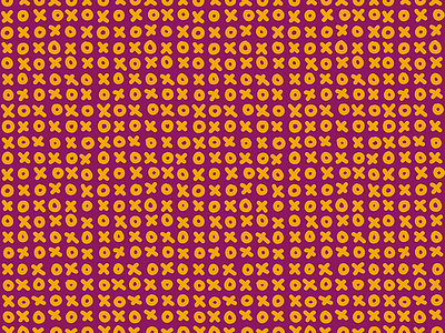 Tic Tac Toe Pattern apple pencil bold branding bright bright colour bright colours colour crosses design flat illustration illustrator noughts orange pattern print purple surface tictactoe vector