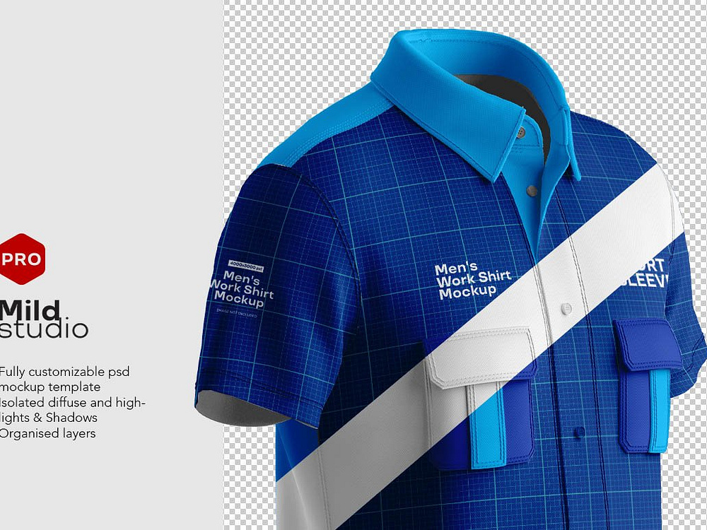 Men's Workshirt Mockup by Milddesign Studio on Dribbble