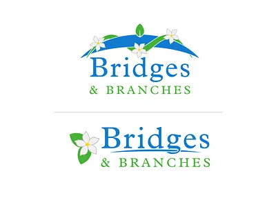 Bridges & Branches School of Natural Healing affinitydesigner branding clean flat floral logo representation school school logo simple vector