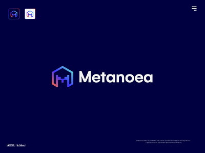 Metanoea Logo blockchain blockchain logo brand identity branding coin crypto cryptocurrency cryptologo design icon logo logo design metanoeo logo metaverse logo modern logo symbol