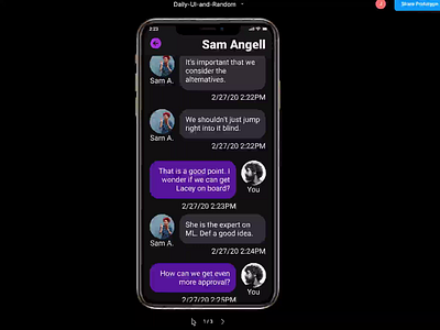 Schemin' animated chat chatui concept dailyui dailyuichallenge design figma mobile mobile ui ui uidesign uiux wireframe