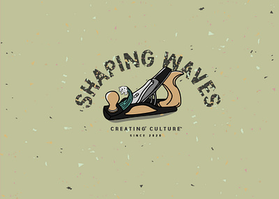 Shaping Waves Logo Development branding design freelance illustrator illustration illustrator logo minimal surf art surf design surf illustration surfboard vector