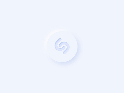 Neumorphic Shazam Button animation app app design button design interaction interaction design micro interaction microinteraction mobile motion music neumorph neumorphic neumorphism shazam skeuomorph ui ux uxui