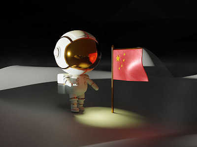 Moon 01 astroneer china flag moon moons