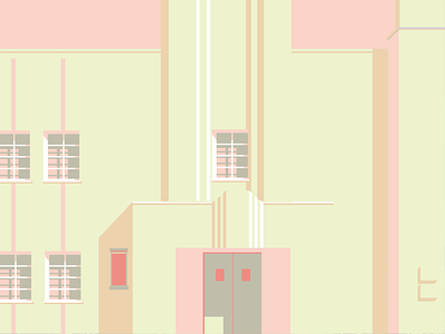 Pale Church adobe adobeillustration adobeillustrator architecture art building church colourpalette colourscheme exteriordesign flat flatillustration greenandpink housedesign illustration illustrator losangeles palecolours pastels windows