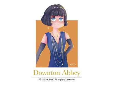 dowmton abbey_marry design design draw illustration illustration art banner design illustration design ui