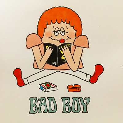 Bad Boy bad boy comics copic design icon illustration logo prismacolor vintage watercolor