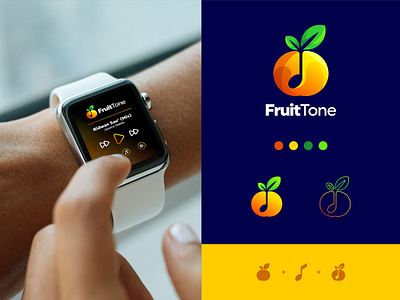 Fruit Tone Another Preview brand brand identity branding branding design design fruit icon logo music tone